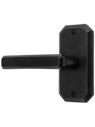 Solid Bronze Angular Short-Plate Door Set with Artemis Levers.